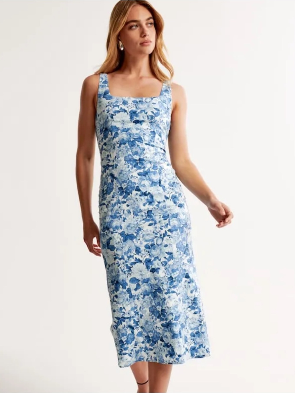 NEW Women’s Abercrombie & Fitch Blue and White Floral Dress- petite small